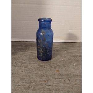 Bromo Seltzer Cobalt Blue Emerson Drug Baltimore Bottle Medicine 4" Marked #15
